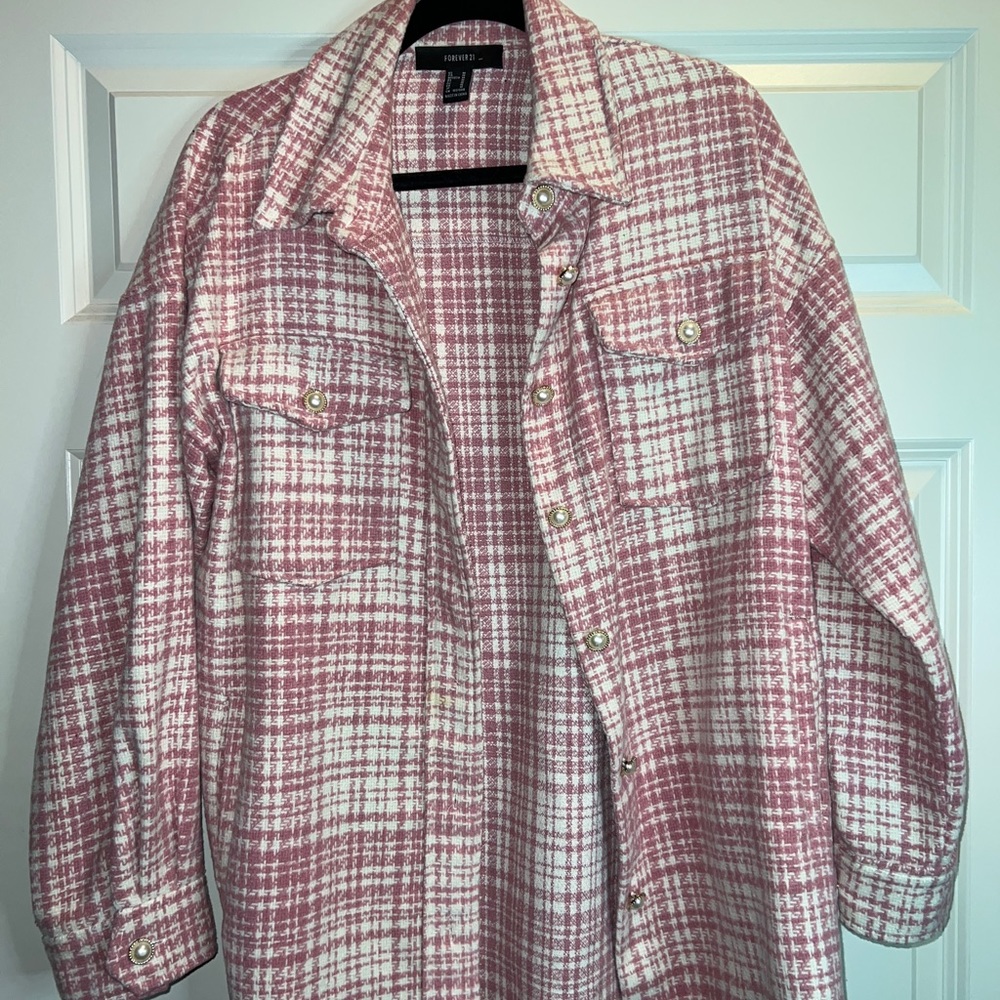 Pink tweed jacket
